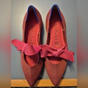 Rothy's Women's Burgundy Flats with Bow